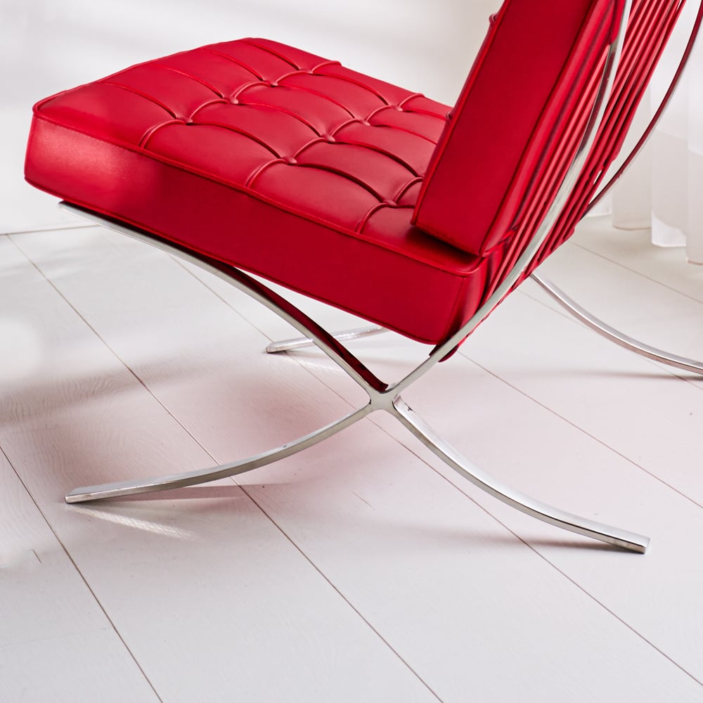 Armchair Expo Dimehouse Red LxWxH 80x78x78 Cowhide Leather Atmospheric photo detail