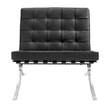Armchair Expo Dimehouse Black LxWxH 80x78x78 Cowhide Leather White photo front view