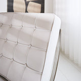 Armchair Expo Dimehouse White LxWxH 80x78x78 Cowhide Leather Atmospheric photo detail