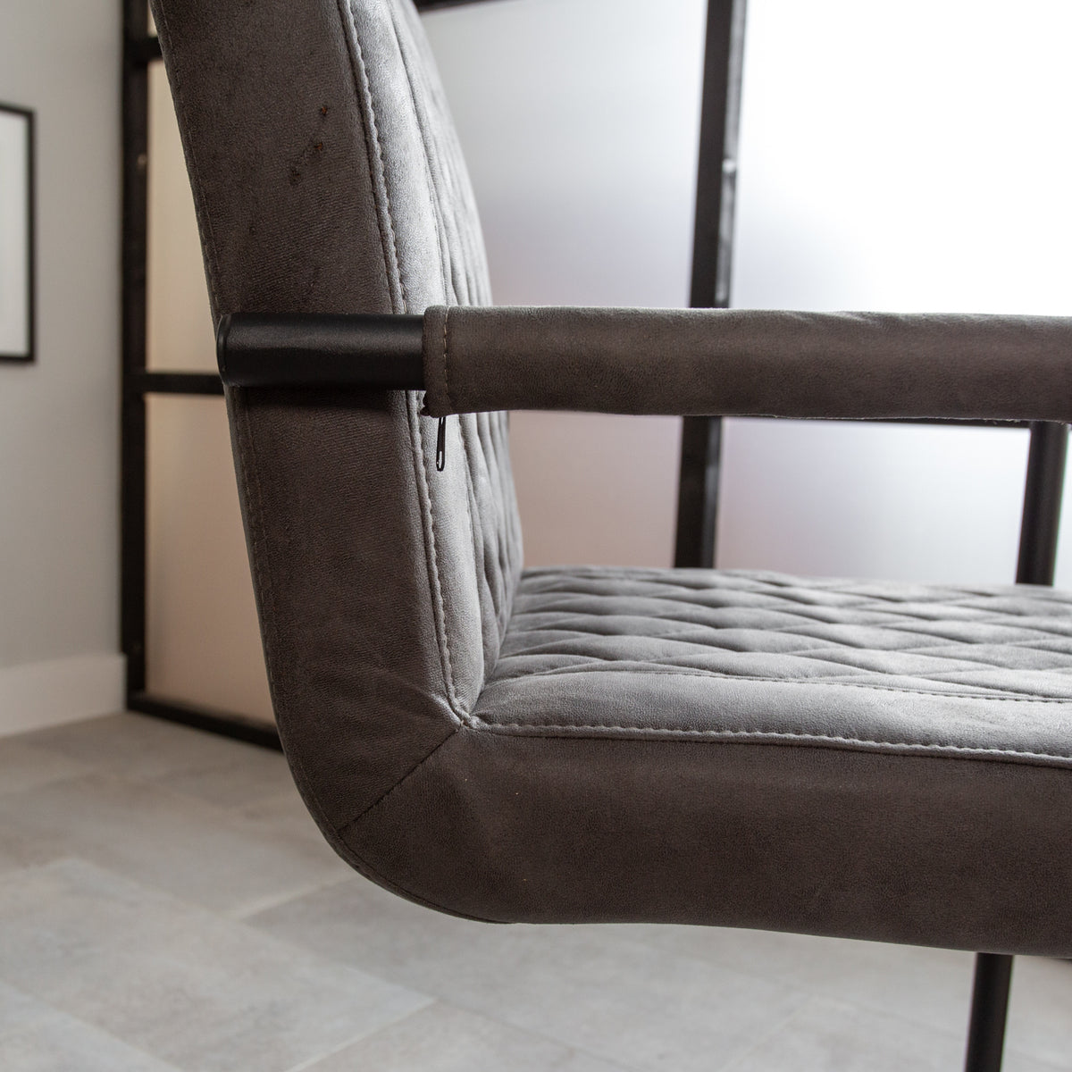 Dining room chair Dean Dimehouse Anthracite LxWxH 70x58x57 Fabric Atmospheric photo detail