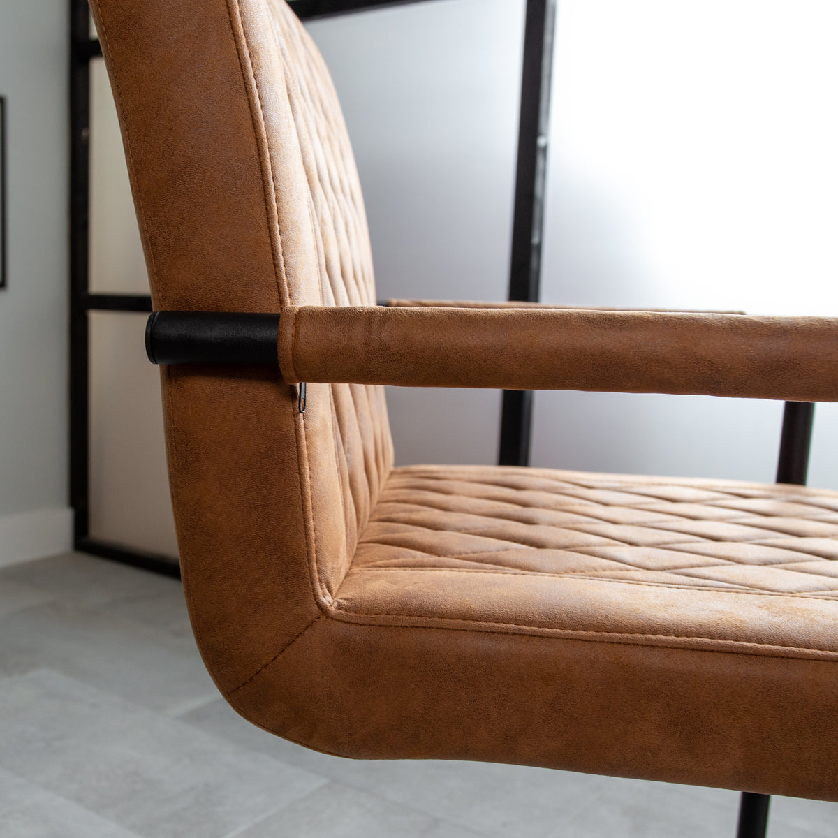 Dining room chair Dean Dimehouse Cognac LxWxH 70x58x57 Fabric Atmosphere photo different