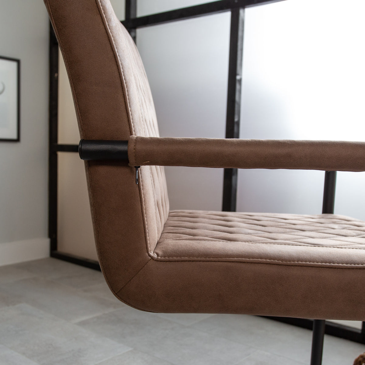 Dining room chair Dean Dimehouse Taupe LxWxH 70x58x57 Fabric Atmosphere photo different