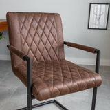 Dining room chair Dean Dimehouse Brown LxWxH 70x58x57 Fabric Atmospheric photo detail