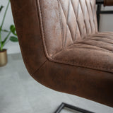 Dining room chair Dean Dimehouse Brown LxWxH 70x58x57 Fabric Atmospheric photo detail