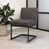Dining room chair Nathan Dimehouse Anthracite LxWxH 75x62x56 Fabric Atmospheric photo diagonal front view