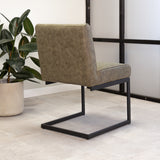 Dining room chair Nathan Dimehouse Green LxWxH 75x62x56 Fabric Atmospheric photo diagonal rear view