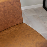 Dining room chair Nathan Dimehouse Cognac LxWxH 75x62x56 Fabric Atmospheric photo detail