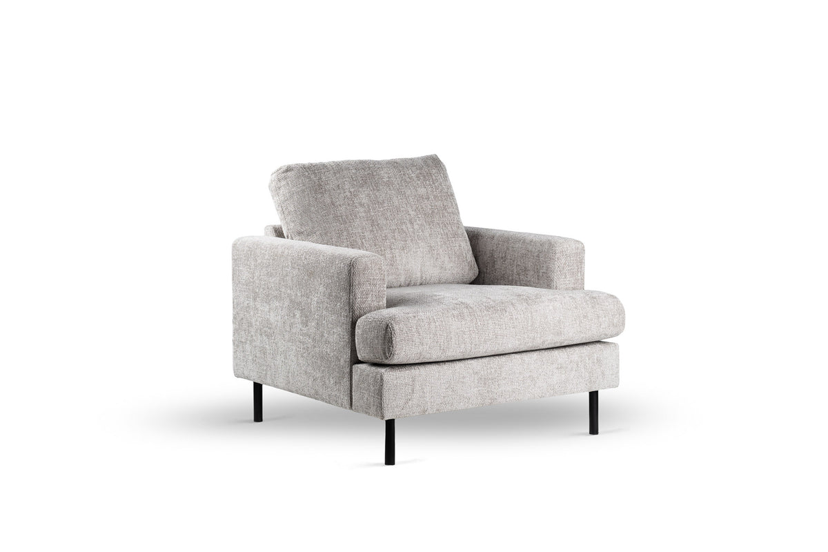 Armchair Faya DH Interior Beige White photo diagonal front view