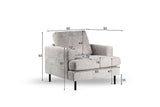 Armchair Faya DH Interior Beige White photo size indication