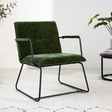 Hailey Chenille armchair Dimehouse Dark green LxWxH 66x64x37 Fabric Atmospheric photo diagonal front view