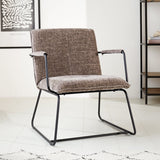 Hailey Chenille armchair Dimehouse Gray LxWxH 66x64x37 Fabric Atmospheric photo diagonal front view