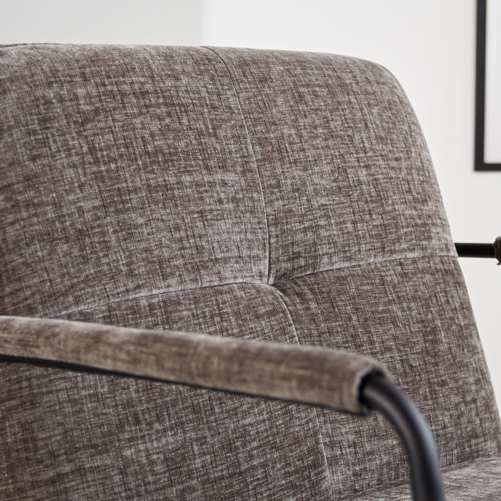 Hailey Chenille armchair Dimehouse Gray LxWxH 66x64x37 Fabric Atmospheric photo detail