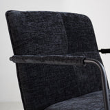 Hailey Chenille armchair Dimehouse Black LxWxH 66x64x37 Fabric Atmospheric photo detail