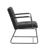 Hailey Chenille armchair Dimehouse Black LxWxH 66x64x37 Fabric White photo side view