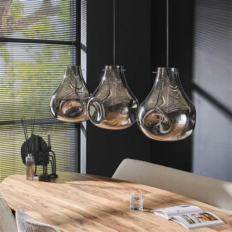 Hanging lamp Denissia DH Interior Black LxWxH 106x47x39 Metal Atmospheric photo diagonal front view