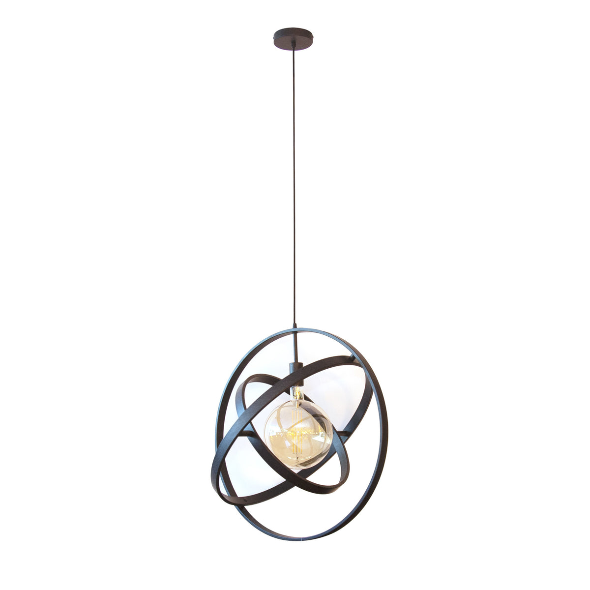 Hanging lamp Diana DH Interior Black LxWxH 67x67x17 Metal White photo front view