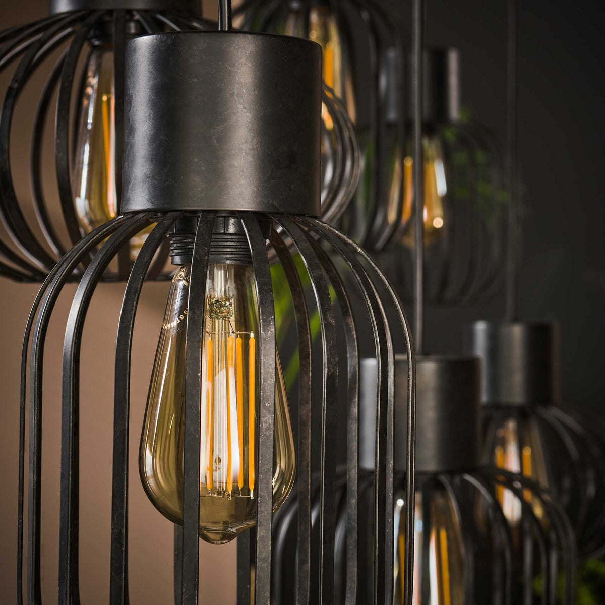 Hanging lamp Luise DH Interior Charcoal LxWxH 143x28x24 Metal Atmosphere photo detail
