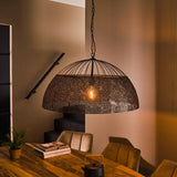 Hanging lamp Armoor DH Interior Brown LxWxH 85x85x49 Black brown Atmospheric photo diagonal front view