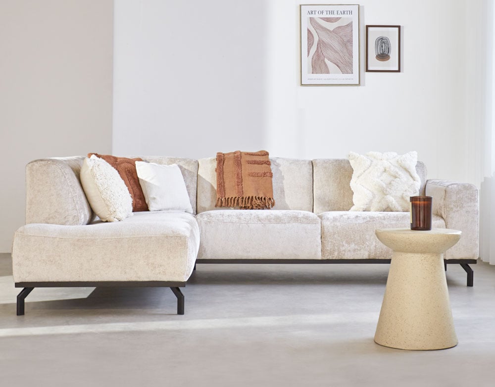 Sofa Chloe DeGeBe Beige Fabric Ambient photo, front view