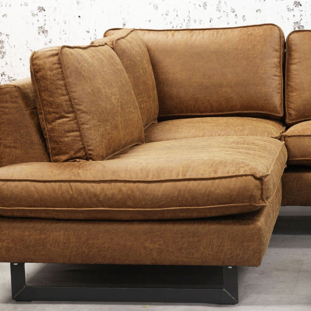 Sofa Tulin DeGeBe Cognac Fabric Atmospheric photo detail