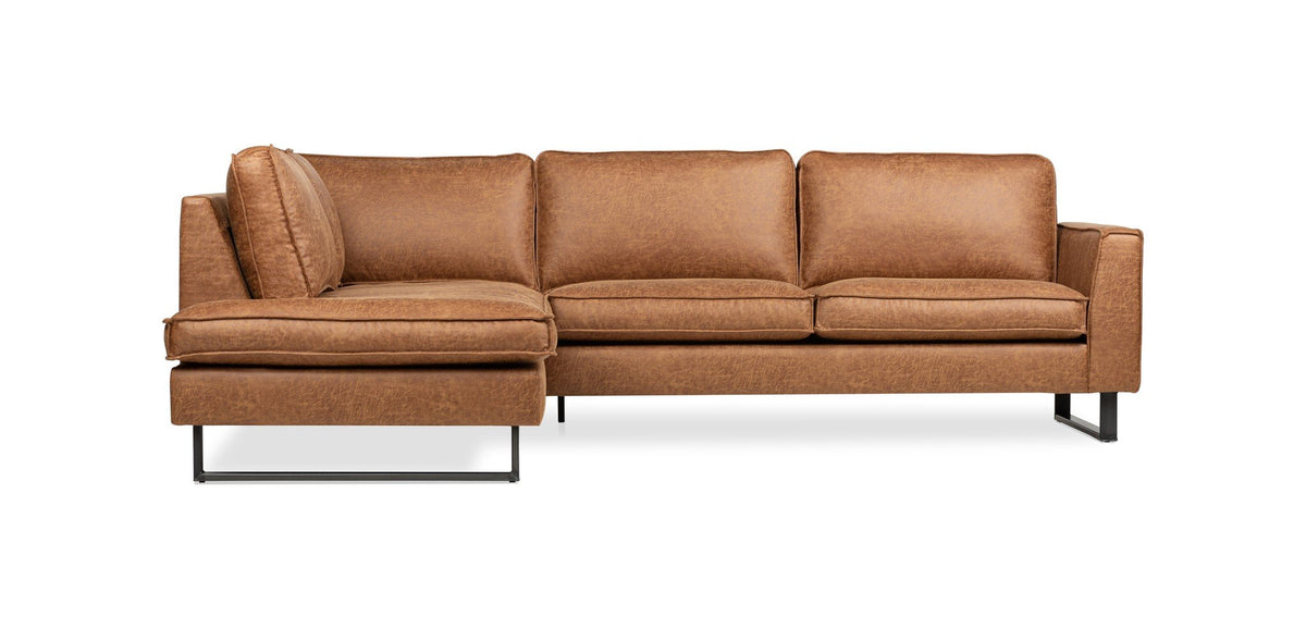 Sofa Tulin DeGeBe Cognac Fabric White photo front view