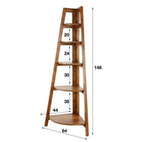 Corner rack Jess DH Interior Acacia LxWxH 135x50x12 Acacia wood White photo size indication