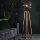 Floor lamp Twist DH Interior Gray LxWxH 113x48x47 Slate gray Ambient photo front view