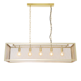 Duncan hanging lamp Dimehouse Gold LxWxH 125x41x36 Metal White photo diagonal front view