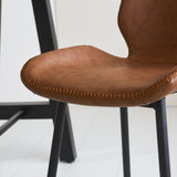 Bar stool Beau artificial leather Dimehouse Cognac LxWxH 84x54x52 Faux leather Atmospheric photo detail