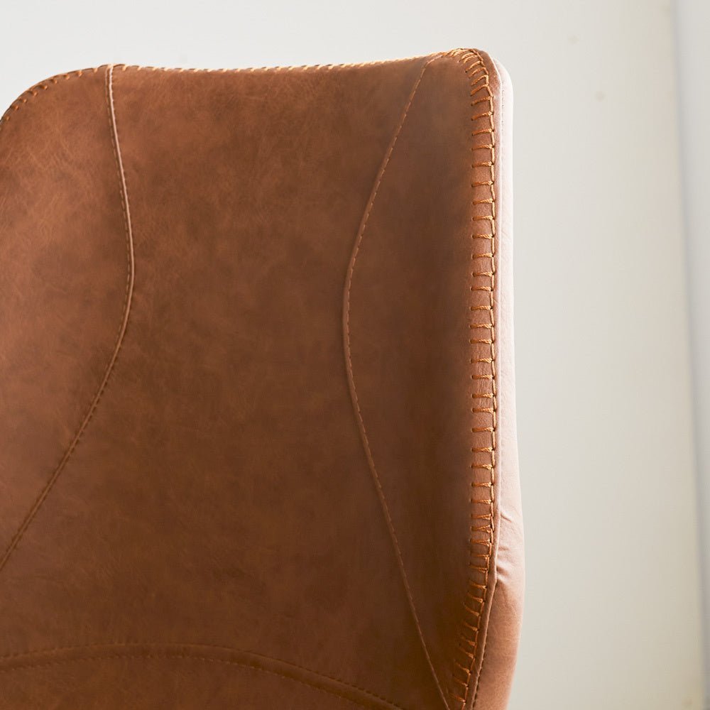 Bar stool Beau artificial leather Dimehouse Cognac LxWxH 84x54x52 Faux leather Atmospheric photo detail