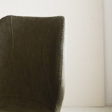 Bar stool Beau artificial leather Dimehouse Green LxWxH 84x54x52 Faux leather Atmospheric photo detail