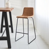 Barstool Brentt Dimehouse Cognac LxWxH 84x60x49 Microfiber Atmospheric photo diagonal front view