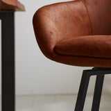 Bar stool Elise Ecoleather Dimehouse Cognac LxWxH 88x61x54 Eco-leather Atmospheric photo detail