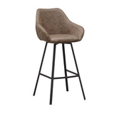 Bar stool Elise Ecoleather Dimehouse Green LxWxH 88x61x54 Eco-leather White photo diagonal front view