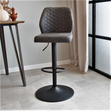 Barstool Grizzly Dimehouse Anthracite LxWxH 65x56x52 Microfiber Atmospheric photo front view