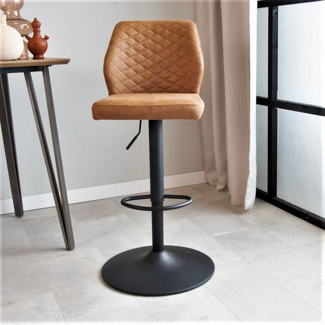 Barstool Grizzly Dimehouse Cognac LxWxH 65x56x52 Microfiber Atmospheric photo front view