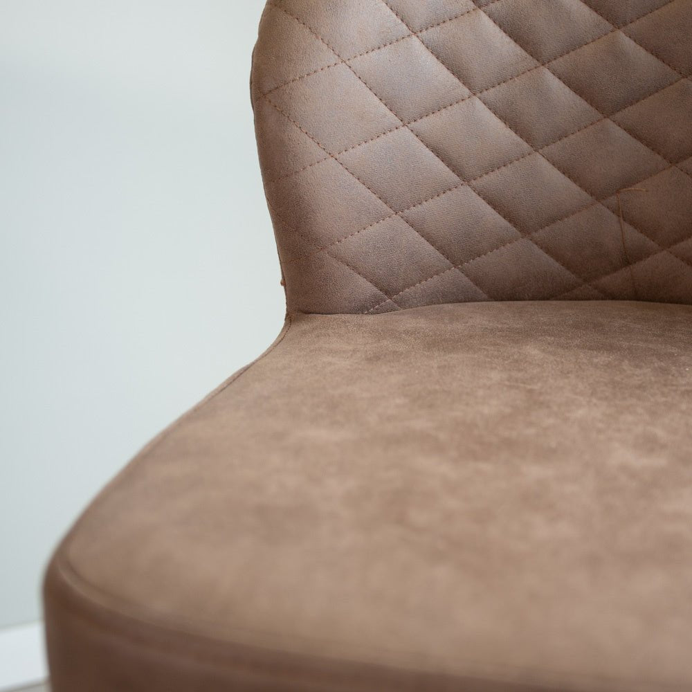Barstool Grizzly Dimehouse Taupe LxWxH 65x56x52 Microfiber White photo detail