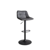 Barstool Jason Dimehouse Anthracite LxWxH 82x52x39 Faux leather White photo diagonal front view
