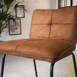 Bar stool Jelle Dimehouse Cognac LxWxH 63x56x49 Microfiber Atmospheric photo detail