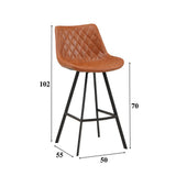 Barstool Juno Dimehouse Cognac LxWxH 86x56x56 Faux leather White photo size indication