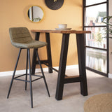 Barstool Kenton Dimehouse Green LxWxH 84x54x49 Microfiber Atmospheric photo in situation