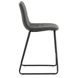 Bar stool Mark Faux leather Dimehouse Anthracite LxWxH 79x65x54 Faux leather White photo side view