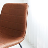 Bar stool Mark Faux leather Dimehouse Cognac LxWxH 79x65x54 Faux leather Atmospheric photo detail