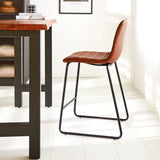 Bar stool Mark Faux leather Dimehouse Cognac LxWxH 79x65x54 Faux leather Atmospheric photo side view