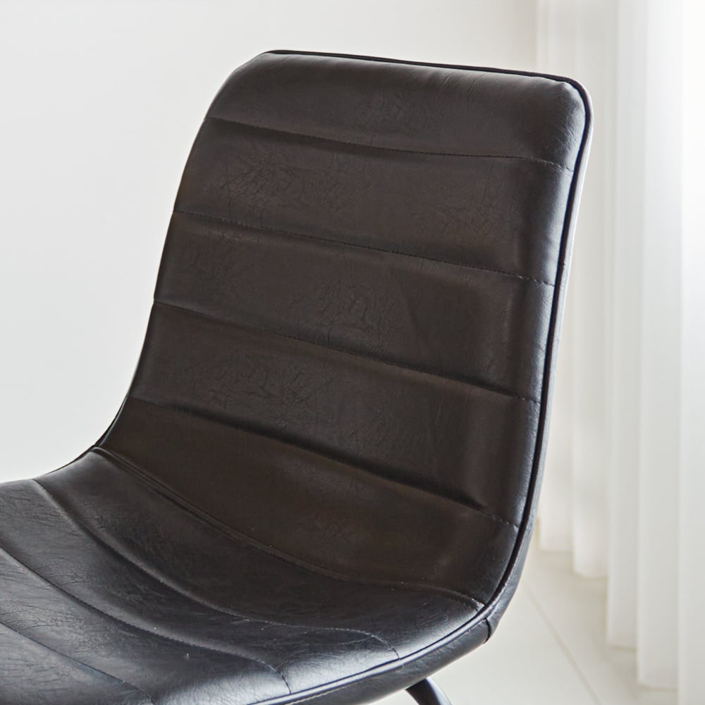 Bar stool Mark Faux leather Dimehouse Black LxWxH 79x65x54 Faux leather Atmospheric photo detail