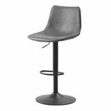 Bar stool Boran Dimehouse Anthracite LxWxH 55x54x53 Eco-leather White photo diagonal front view