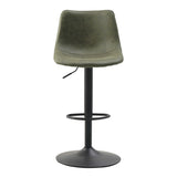 Bar stool Boran Dimehouse Green LxWxH 55x54x53 Eco-leather White photo front view