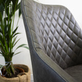 Office chair Emily Microfibre Dimehouse Anthracite LxWxH 75x61x52 Microfiber Atmospheric photo detail