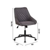 Office chair Emily Microfibre Dimehouse Anthracite LxWxH 75x61x52 Microfiber White photo size indication