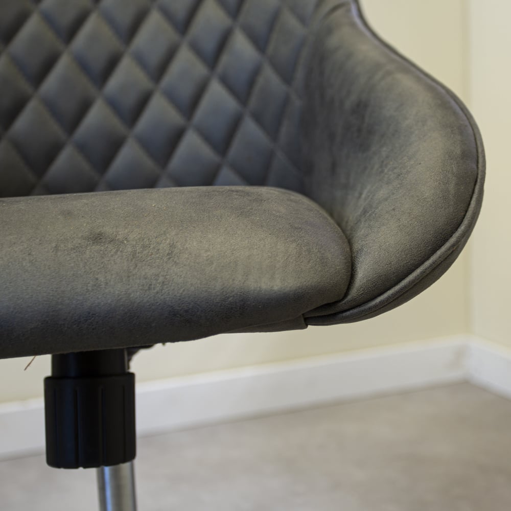 Office chair Emily Microfibre Dimehouse Anthracite LxWxH 75x61x52 Microfiber Atmospheric photo detail